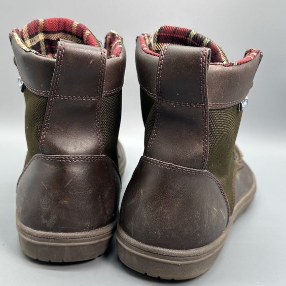 Lems Boots Mens 9.5 Womens 11 Boulder Hiking Timber Brown Olive High Top Shoes - Picture 5 of 10